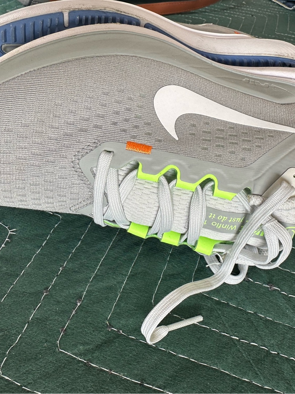 Nike Air Winflo 10 Gray Neon Green Running Shoes Unisex Athletic Sneakers